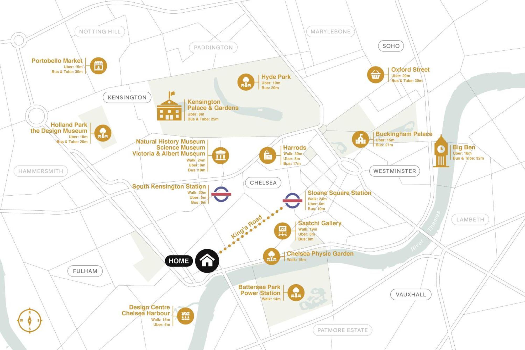 Kings Road Stylish Apartment In Chelsea 伦敦 外观 照片